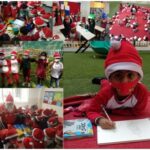 23rd December – Pre-primary kids celebrated Chritsmas adorning their santa caps.