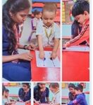 Skills – The need for growth-Nursery students perform activties to understand patterns , focus and  strength of limbs.