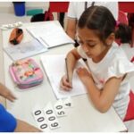 4th April,2023 – Students of Grade III learnt new numbers through MANN cards activity.