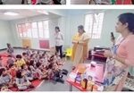 9th August,2023-  Children of Jr.KG got a chance to explore the working of microwave through baking activity.