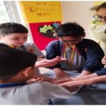 The Power of a Soap:Learners of Stage 2 enjoyed the special activity to prove the importance of washing hands with soap.