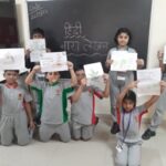 9th October,2023 : Nara Lekhan (Slogan Writing ) an engaging class activity was conducted for Grade IV students.
