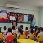 1st February,2024: Storytelling session conducted by Grade IX students for the Pre-primary children as a celebration of the DEAR programme culmination.